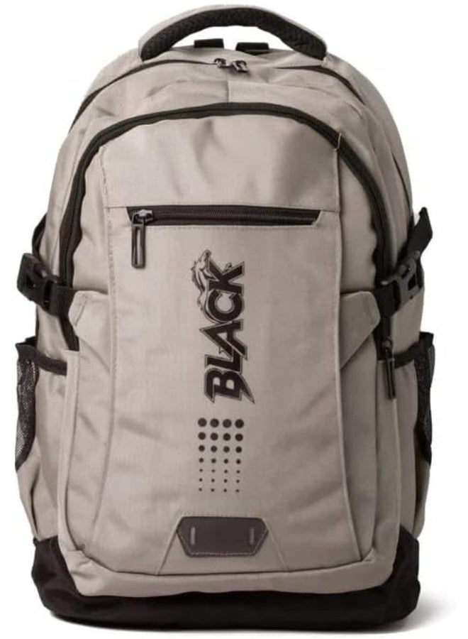 Black Unisex adult backpack with laptop compartment and pen pockets, multi-colored, 48x31x17 cm - Image 1